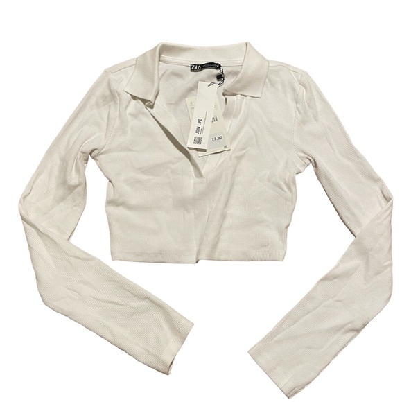 Zara Tops - Long sleeve crop top